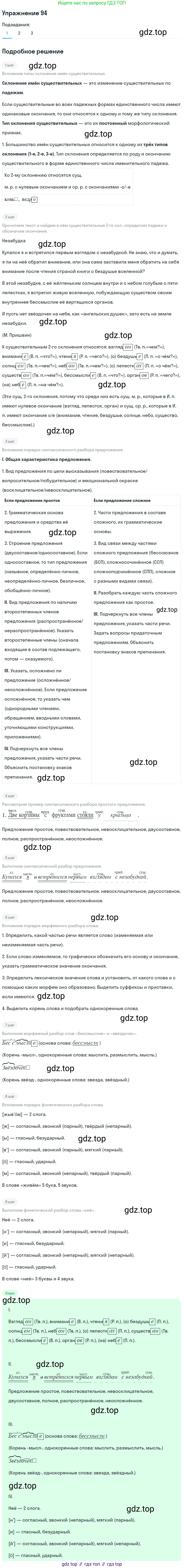 ГДЗ Русский язык, 5 класс Учебник, авторы: Шмелёв Алексей Дмитриевич, Флоренская Эльза Александровна, Габович Фаина Ефимовна, Савчук Лариса Олеговна(2), Шмелёва Елена Яковлевна, издательство Просвещение, Москва, 2021, Часть 2, страница 159, номер 94, Решение 1