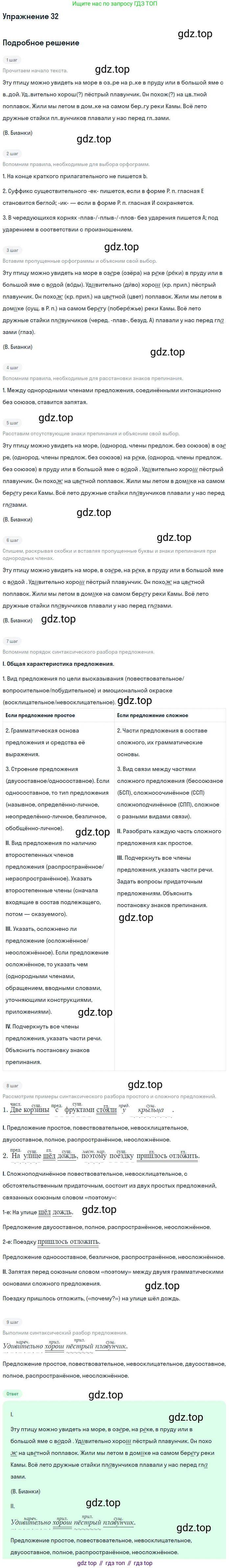 ГДЗ Русский язык, 5 класс Учебник, авторы: Шмелёв Алексей Дмитриевич, Флоренская Эльза Александровна, Габович Фаина Ефимовна, Савчук Лариса Олеговна(2), Шмелёва Елена Яковлевна, издательство Просвещение, Москва, 2021, Часть 2, страница 207, номер 32, Решение 1