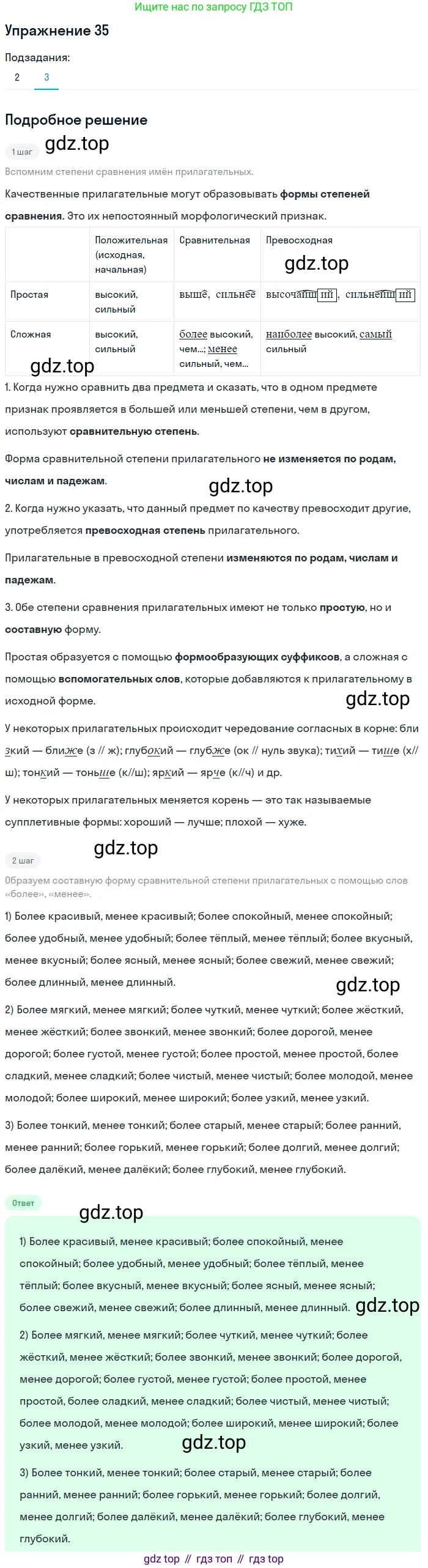 ГДЗ Русский язык, 5 класс Учебник, авторы: Шмелёв Алексей Дмитриевич, Флоренская Эльза Александровна, Габович Фаина Ефимовна, Савчук Лариса Олеговна(2), Шмелёва Елена Яковлевна, издательство Просвещение, Москва, 2021, Часть 2, страница 210, номер 35, Решение 1 (продолжение 3)