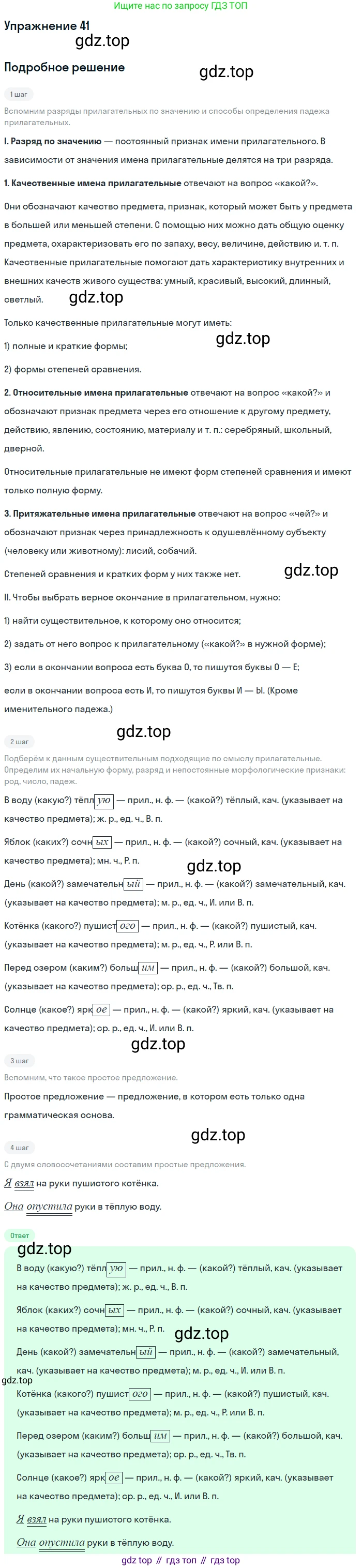 ГДЗ Русский язык, 5 класс Учебник, авторы: Шмелёв Алексей Дмитриевич, Флоренская Эльза Александровна, Габович Фаина Ефимовна, Савчук Лариса Олеговна(2), Шмелёва Елена Яковлевна, издательство Просвещение, Москва, 2021, Часть 2, страница 214, номер 41, Решение 1
