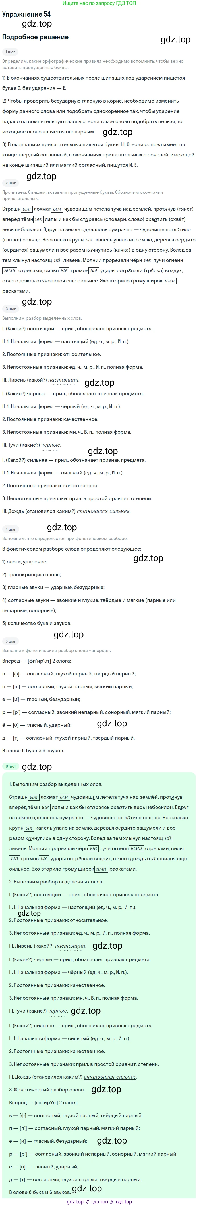 ГДЗ Русский язык, 5 класс Учебник, авторы: Шмелёв Алексей Дмитриевич, Флоренская Эльза Александровна, Габович Фаина Ефимовна, Савчук Лариса Олеговна(2), Шмелёва Елена Яковлевна, издательство Просвещение, Москва, 2021, Часть 2, страница 221, номер 54, Решение 1