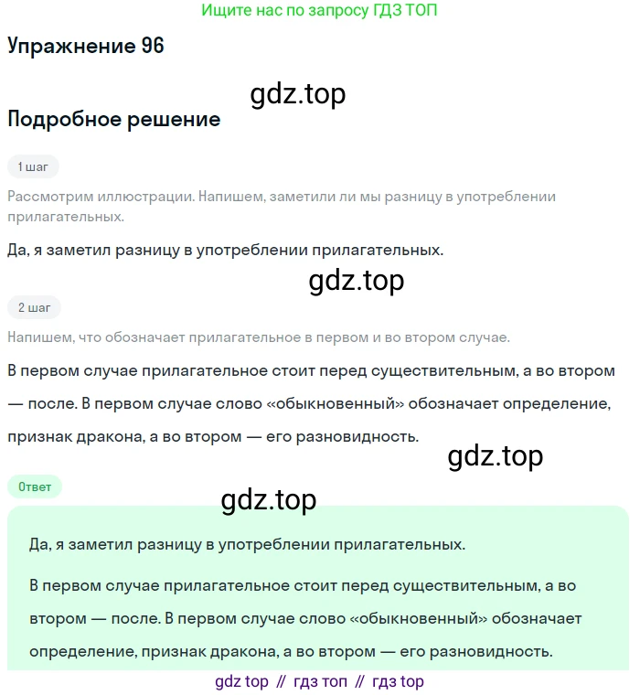ГДЗ Русский язык, 5 класс Учебник, авторы: Шмелёв Алексей Дмитриевич, Флоренская Эльза Александровна, Габович Фаина Ефимовна, Савчук Лариса Олеговна(2), Шмелёва Елена Яковлевна, издательство Просвещение, Москва, 2021, Часть 2, страница 243, номер 96, Решение 1