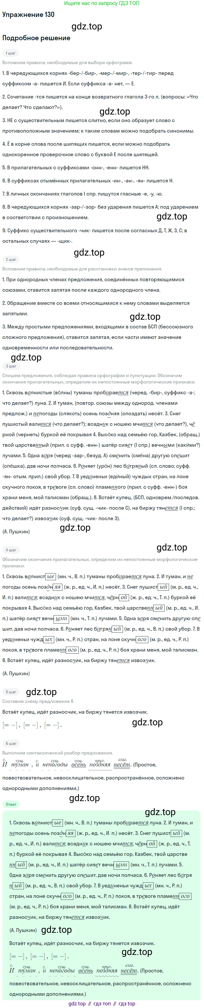 ГДЗ Русский язык, 5 класс Учебник, авторы: Шмелёв Алексей Дмитриевич, Флоренская Эльза Александровна, Габович Фаина Ефимовна, Савчук Лариса Олеговна(2), Шмелёва Елена Яковлевна, издательство Просвещение, Москва, 2021, Часть 2, страница 315, номер 130, Решение 1