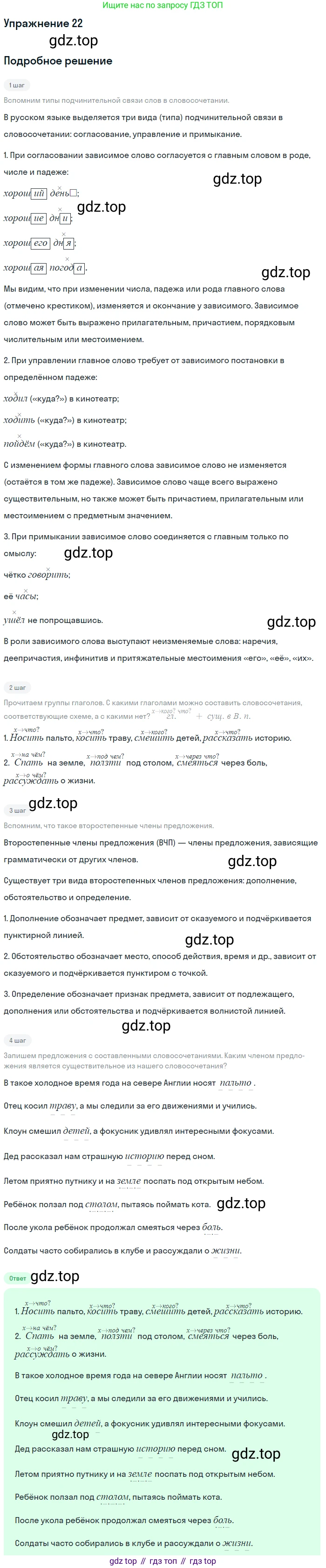 ГДЗ Русский язык, 5 класс Учебник, авторы: Шмелёв Алексей Дмитриевич, Флоренская Эльза Александровна, Габович Фаина Ефимовна, Савчук Лариса Олеговна(2), Шмелёва Елена Яковлевна, издательство Просвещение, Москва, 2021, Часть 2, страница 263, номер 22, Решение 1