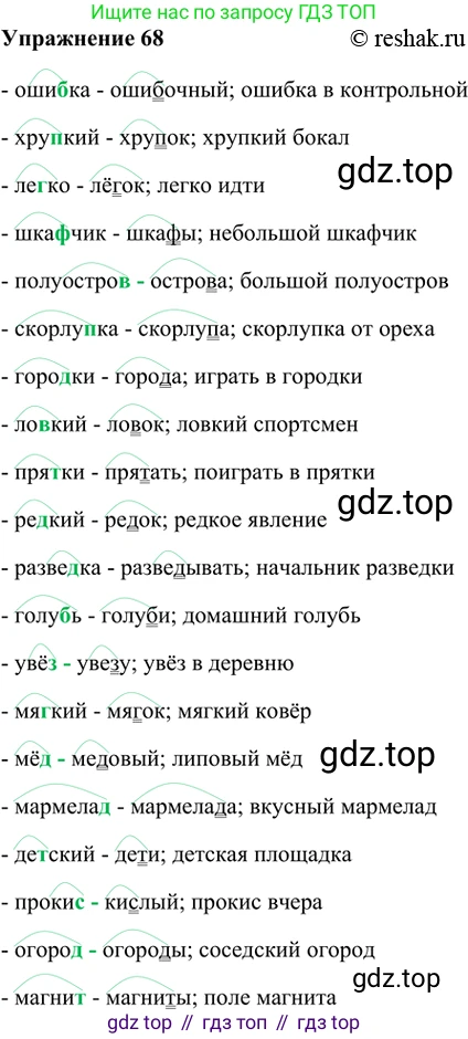 ГДЗ Русский язык, 5 класс Учебник, авторы: Шмелёв Алексей Дмитриевич, Флоренская Эльза Александровна, Габович Фаина Ефимовна, Савчук Лариса Олеговна(2), Шмелёва Елена Яковлевна, издательство Просвещение, Москва, 2021, Часть 1, страница 43, номер 68, Решение 2