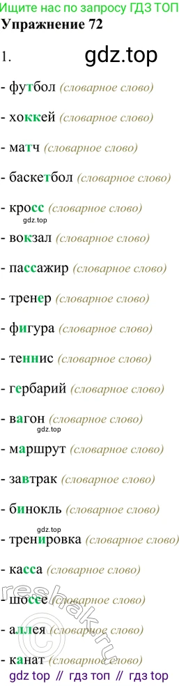 ГДЗ Русский язык, 5 класс Учебник, авторы: Шмелёв Алексей Дмитриевич, Флоренская Эльза Александровна, Габович Фаина Ефимовна, Савчук Лариса Олеговна(2), Шмелёва Елена Яковлевна, издательство Просвещение, Москва, 2021, Часть 1, страница 44, номер 72, Решение 2