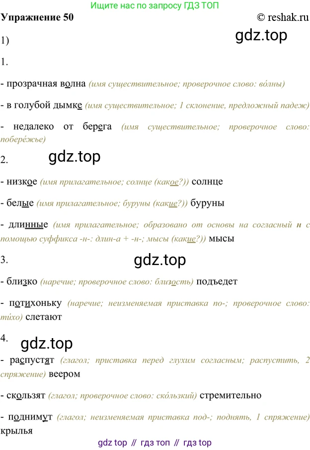 ГДЗ Русский язык, 5 класс Учебник, авторы: Шмелёв Алексей Дмитриевич, Флоренская Эльза Александровна, Габович Фаина Ефимовна, Савчук Лариса Олеговна(2), Шмелёва Елена Яковлевна, издательство Просвещение, Москва, 2021, Часть 1, страница 99, номер 50, Решение 2