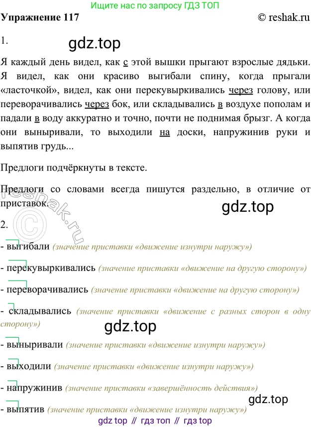 ГДЗ Русский язык, 5 класс Учебник, авторы: Шмелёв Алексей Дмитриевич, Флоренская Эльза Александровна, Габович Фаина Ефимовна, Савчук Лариса Олеговна(2), Шмелёва Елена Яковлевна, издательство Просвещение, Москва, 2021, Часть 1, страница 196, номер 117, Решение 2