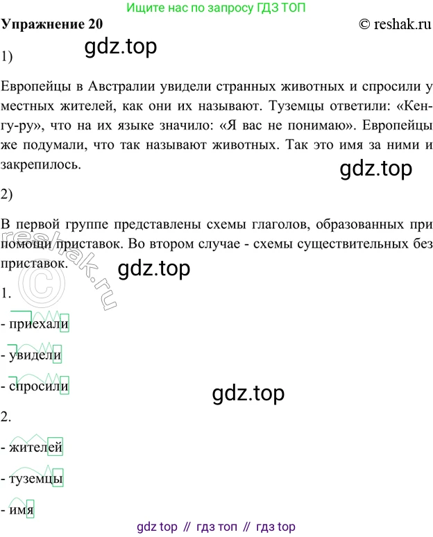 ГДЗ Русский язык, 5 класс Учебник, авторы: Шмелёв Алексей Дмитриевич, Флоренская Эльза Александровна, Габович Фаина Ефимовна, Савчук Лариса Олеговна(2), Шмелёва Елена Яковлевна, издательство Просвещение, Москва, 2021, Часть 1, страница 151, номер 20, Решение 2