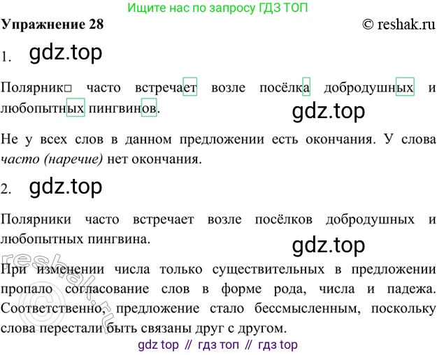 ГДЗ Русский язык, 5 класс Учебник, авторы: Шмелёв Алексей Дмитриевич, Флоренская Эльза Александровна, Габович Фаина Ефимовна, Савчук Лариса Олеговна(2), Шмелёва Елена Яковлевна, издательство Просвещение, Москва, 2021, Часть 1, страница 155, номер 28, Решение 2