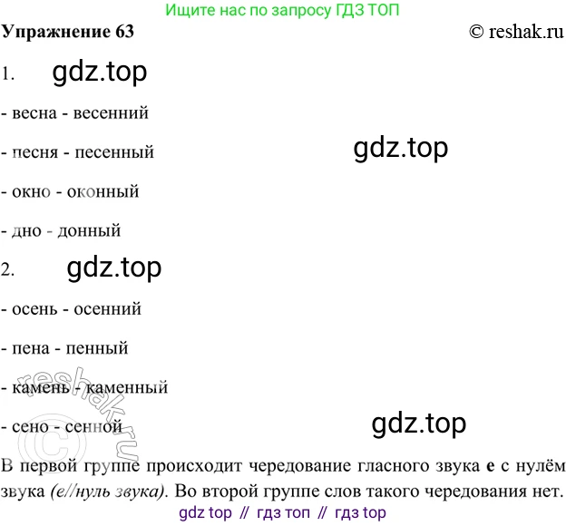 ГДЗ Русский язык, 5 класс Учебник, авторы: Шмелёв Алексей Дмитриевич, Флоренская Эльза Александровна, Габович Фаина Ефимовна, Савчук Лариса Олеговна(2), Шмелёва Елена Яковлевна, издательство Просвещение, Москва, 2021, Часть 1, страница 171, номер 63, Решение 2