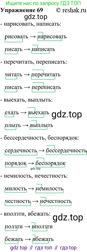 ГДЗ Русский язык, 5 класс Учебник, авторы: Шмелёв Алексей Дмитриевич, Флоренская Эльза Александровна, Габович Фаина Ефимовна, Савчук Лариса Олеговна(2), Шмелёва Елена Яковлевна, издательство Просвещение, Москва, 2021, Часть 1, страница 174, номер 69, Решение 2