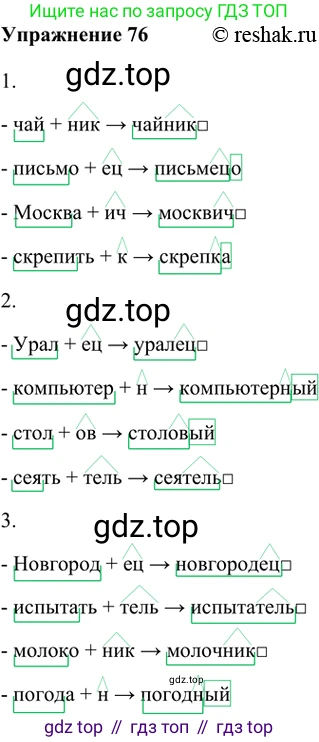 ГДЗ Русский язык, 5 класс Учебник, авторы: Шмелёв Алексей Дмитриевич, Флоренская Эльза Александровна, Габович Фаина Ефимовна, Савчук Лариса Олеговна(2), Шмелёва Елена Яковлевна, издательство Просвещение, Москва, 2021, Часть 1, страница 177, номер 76, Решение 2