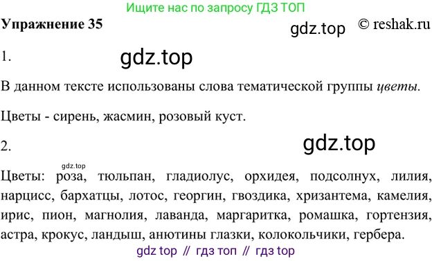 ГДЗ Русский язык, 5 класс Учебник, авторы: Шмелёв Алексей Дмитриевич, Флоренская Эльза Александровна, Габович Фаина Ефимовна, Савчук Лариса Олеговна(2), Шмелёва Елена Яковлевна, издательство Просвещение, Москва, 2021, Часть 1, страница 249, номер 35, Решение 2