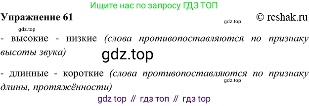 ГДЗ Русский язык, 5 класс Учебник, авторы: Шмелёв Алексей Дмитриевич, Флоренская Эльза Александровна, Габович Фаина Ефимовна, Савчук Лариса Олеговна(2), Шмелёва Елена Яковлевна, издательство Просвещение, Москва, 2021, Часть 1, страница 261, номер 61, Решение 2