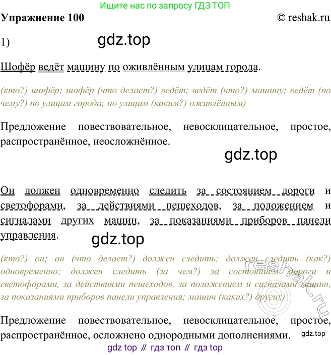 ГДЗ Русский язык, 5 класс Учебник, авторы: Шмелёв Алексей Дмитриевич, Флоренская Эльза Александровна, Габович Фаина Ефимовна, Савчук Лариса Олеговна(2), Шмелёва Елена Яковлевна, издательство Просвещение, Москва, 2021, Часть 2, страница 81, номер 100, Решение 2