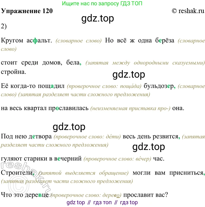ГДЗ Русский язык, 5 класс Учебник, авторы: Шмелёв Алексей Дмитриевич, Флоренская Эльза Александровна, Габович Фаина Ефимовна, Савчук Лариса Олеговна(2), Шмелёва Елена Яковлевна, издательство Просвещение, Москва, 2021, Часть 2, страница 99, номер 120, Решение 2