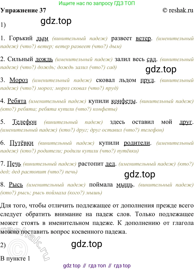 ГДЗ Русский язык, 5 класс Учебник, авторы: Шмелёв Алексей Дмитриевич, Флоренская Эльза Александровна, Габович Фаина Ефимовна, Савчук Лариса Олеговна(2), Шмелёва Елена Яковлевна, издательство Просвещение, Москва, 2021, Часть 2, страница 39, номер 37, Решение 2