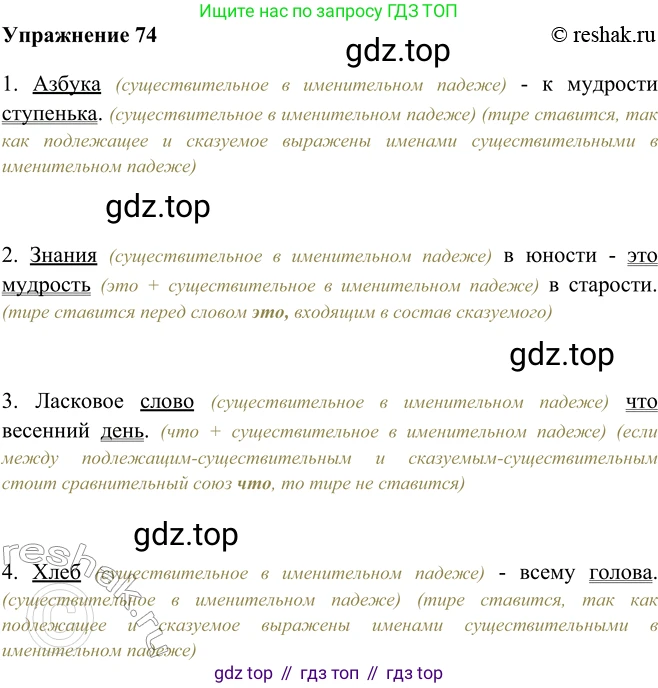 ГДЗ Русский язык, 5 класс Учебник, авторы: Шмелёв Алексей Дмитриевич, Флоренская Эльза Александровна, Габович Фаина Ефимовна, Савчук Лариса Олеговна(2), Шмелёва Елена Яковлевна, издательство Просвещение, Москва, 2021, Часть 2, страница 66, номер 74, Решение 2