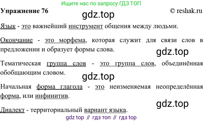ГДЗ Русский язык, 5 класс Учебник, авторы: Шмелёв Алексей Дмитриевич, Флоренская Эльза Александровна, Габович Фаина Ефимовна, Савчук Лариса Олеговна(2), Шмелёва Елена Яковлевна, издательство Просвещение, Москва, 2021, Часть 2, страница 66, номер 76, Решение 2