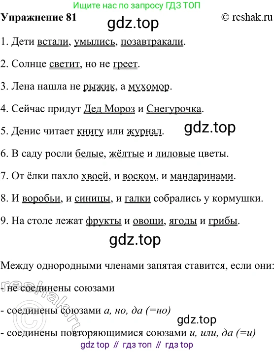 ГДЗ Русский язык, 5 класс Учебник, авторы: Шмелёв Алексей Дмитриевич, Флоренская Эльза Александровна, Габович Фаина Ефимовна, Савчук Лариса Олеговна(2), Шмелёва Елена Яковлевна, издательство Просвещение, Москва, 2021, Часть 2, страница 69, номер 81, Решение 2