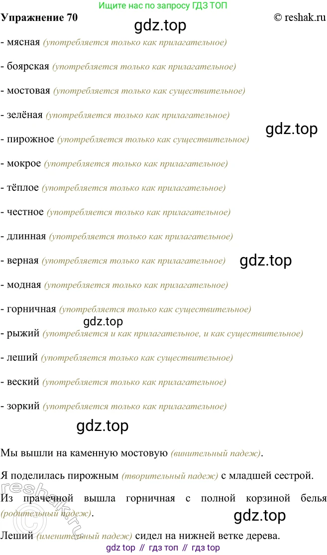 ГДЗ Русский язык, 5 класс Учебник, авторы: Шмелёв Алексей Дмитриевич, Флоренская Эльза Александровна, Габович Фаина Ефимовна, Савчук Лариса Олеговна(2), Шмелёва Елена Яковлевна, издательство Просвещение, Москва, 2021, Часть 2, страница 147, номер 70, Решение 2