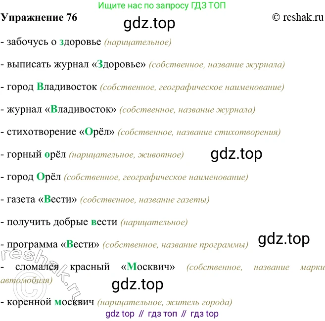 ГДЗ Русский язык, 5 класс Учебник, авторы: Шмелёв Алексей Дмитриевич, Флоренская Эльза Александровна, Габович Фаина Ефимовна, Савчук Лариса Олеговна(2), Шмелёва Елена Яковлевна, издательство Просвещение, Москва, 2021, Часть 2, страница 151, номер 76, Решение 2