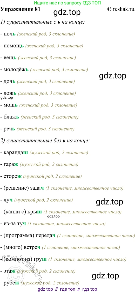 ГДЗ Русский язык, 5 класс Учебник, авторы: Шмелёв Алексей Дмитриевич, Флоренская Эльза Александровна, Габович Фаина Ефимовна, Савчук Лариса Олеговна(2), Шмелёва Елена Яковлевна, издательство Просвещение, Москва, 2021, Часть 2, страница 154, номер 81, Решение 2