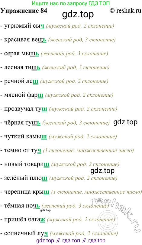 ГДЗ Русский язык, 5 класс Учебник, авторы: Шмелёв Алексей Дмитриевич, Флоренская Эльза Александровна, Габович Фаина Ефимовна, Савчук Лариса Олеговна(2), Шмелёва Елена Яковлевна, издательство Просвещение, Москва, 2021, Часть 2, страница 155, номер 84, Решение 2
