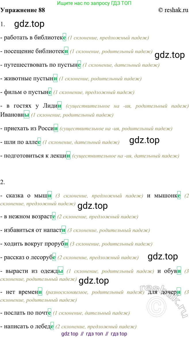 ГДЗ Русский язык, 5 класс Учебник, авторы: Шмелёв Алексей Дмитриевич, Флоренская Эльза Александровна, Габович Фаина Ефимовна, Савчук Лариса Олеговна(2), Шмелёва Елена Яковлевна, издательство Просвещение, Москва, 2021, Часть 2, страница 157, номер 88, Решение 2