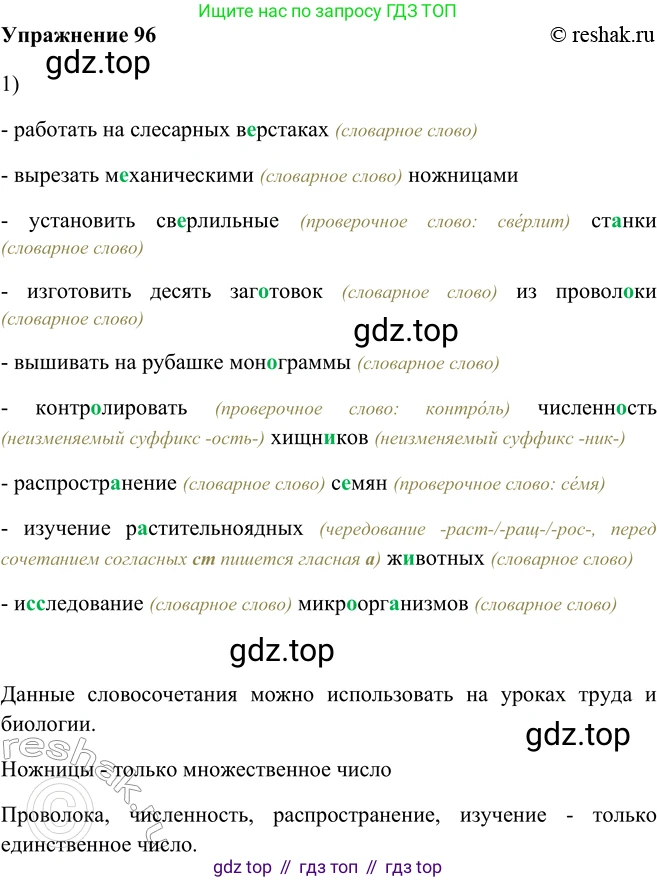 ГДЗ Русский язык, 5 класс Учебник, авторы: Шмелёв Алексей Дмитриевич, Флоренская Эльза Александровна, Габович Фаина Ефимовна, Савчук Лариса Олеговна(2), Шмелёва Елена Яковлевна, издательство Просвещение, Москва, 2021, Часть 2, страница 160, номер 96, Решение 2