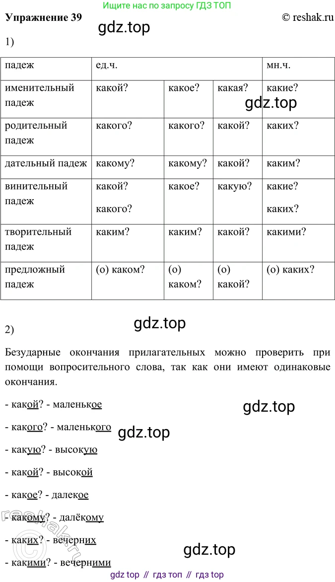ГДЗ Русский язык, 5 класс Учебник, авторы: Шмелёв Алексей Дмитриевич, Флоренская Эльза Александровна, Габович Фаина Ефимовна, Савчук Лариса Олеговна(2), Шмелёва Елена Яковлевна, издательство Просвещение, Москва, 2021, Часть 2, страница 212, номер 39, Решение 2