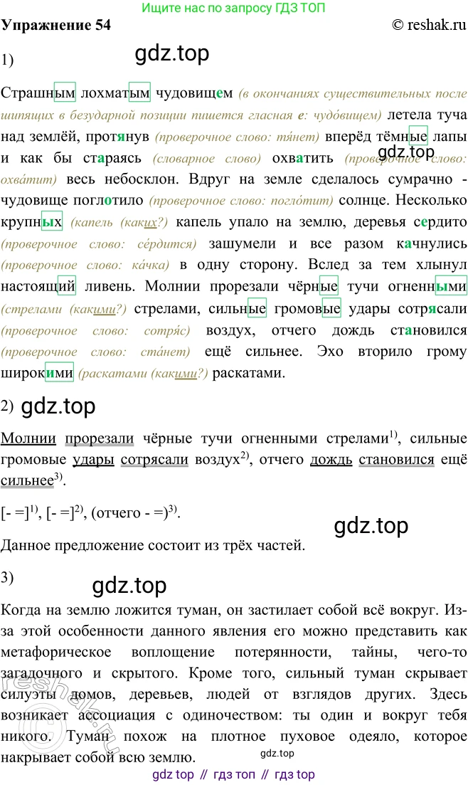 ГДЗ Русский язык, 5 класс Учебник, авторы: Шмелёв Алексей Дмитриевич, Флоренская Эльза Александровна, Габович Фаина Ефимовна, Савчук Лариса Олеговна(2), Шмелёва Елена Яковлевна, издательство Просвещение, Москва, 2021, Часть 2, страница 221, номер 54, Решение 2