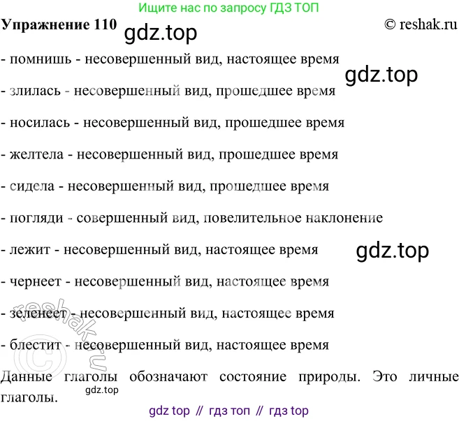 ГДЗ Русский язык, 5 класс Учебник, авторы: Шмелёв Алексей Дмитриевич, Флоренская Эльза Александровна, Габович Фаина Ефимовна, Савчук Лариса Олеговна(2), Шмелёва Елена Яковлевна, издательство Просвещение, Москва, 2021, Часть 2, страница 306, номер 110, Решение 2