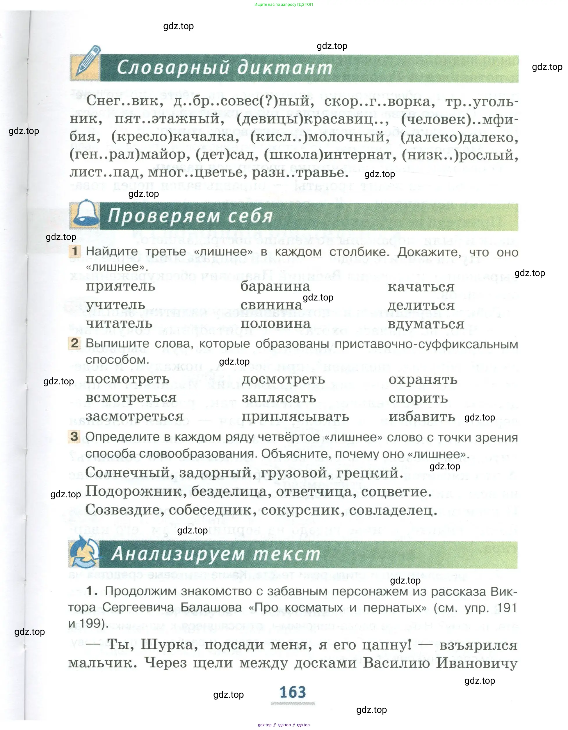Русский язык, 6 класс Учебник, авторы: Быстрова Елена Александровна, Кибирёва Людмила Валентиновна, Гостева Юлия Николаевна, Антонова Евгения Станиславовна, издательство Русское слово, Москва, 2022, голубого цвета, Часть 1, страница 163