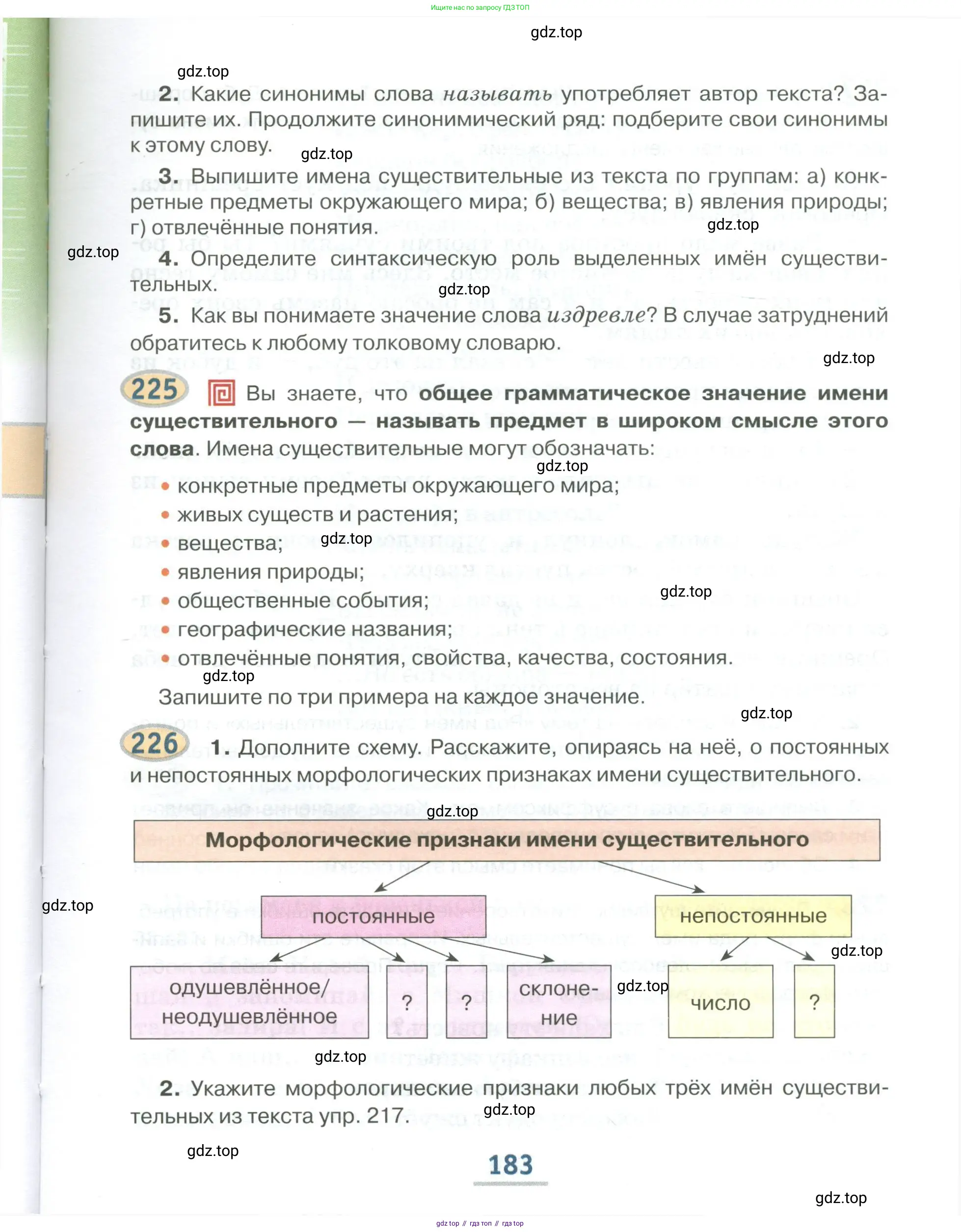 Русский язык, 6 класс Учебник, авторы: Быстрова Елена Александровна, Кибирёва Людмила Валентиновна, Гостева Юлия Николаевна, Антонова Евгения Станиславовна, издательство Русское слово, Москва, 2022, голубого цвета, Часть 1, страница 183
