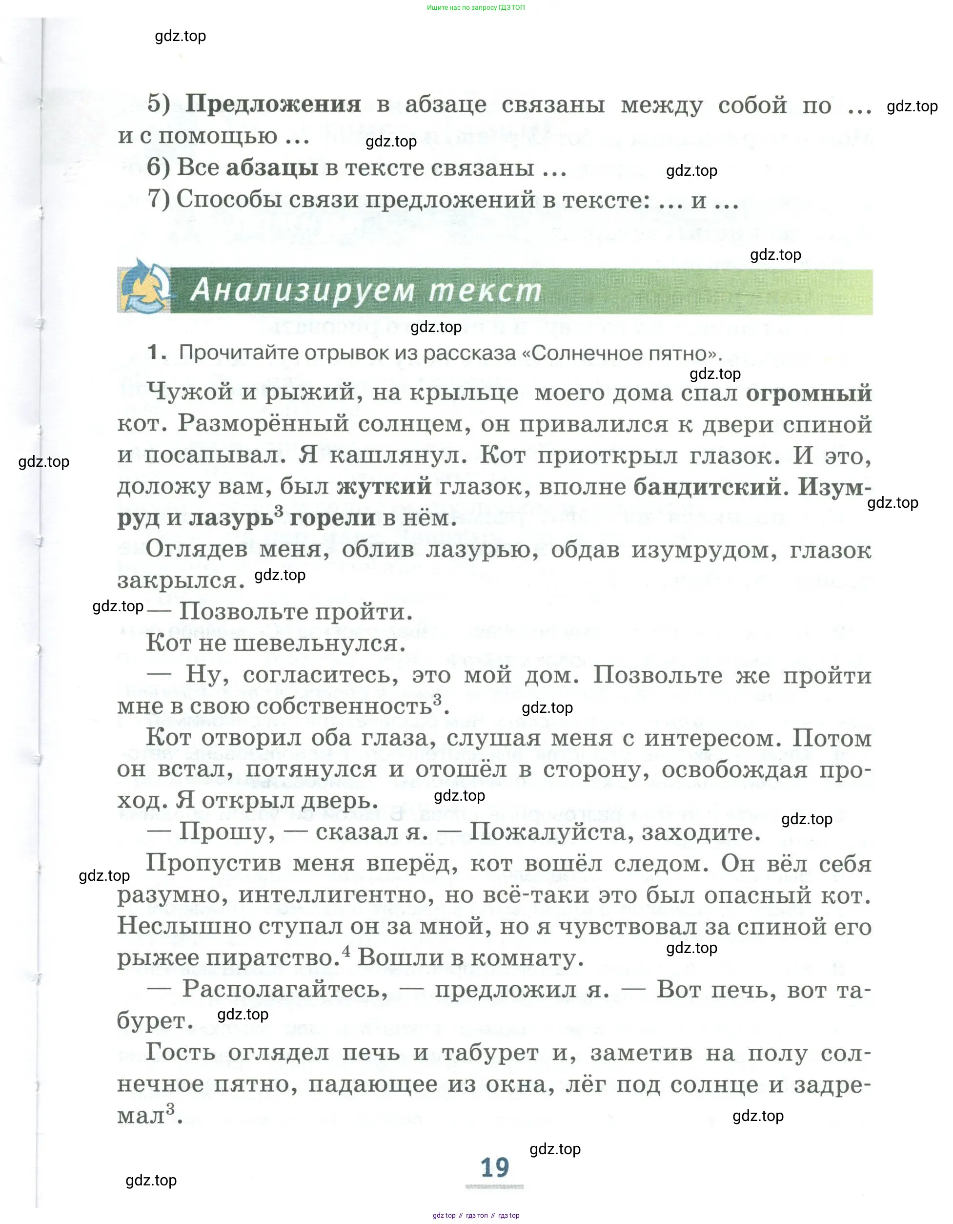 Русский язык, 6 класс Учебник, авторы: Быстрова Елена Александровна, Кибирёва Людмила Валентиновна, Гостева Юлия Николаевна, Антонова Евгения Станиславовна, издательство Русское слово, Москва, 2022, голубого цвета, Часть 1, страница 19