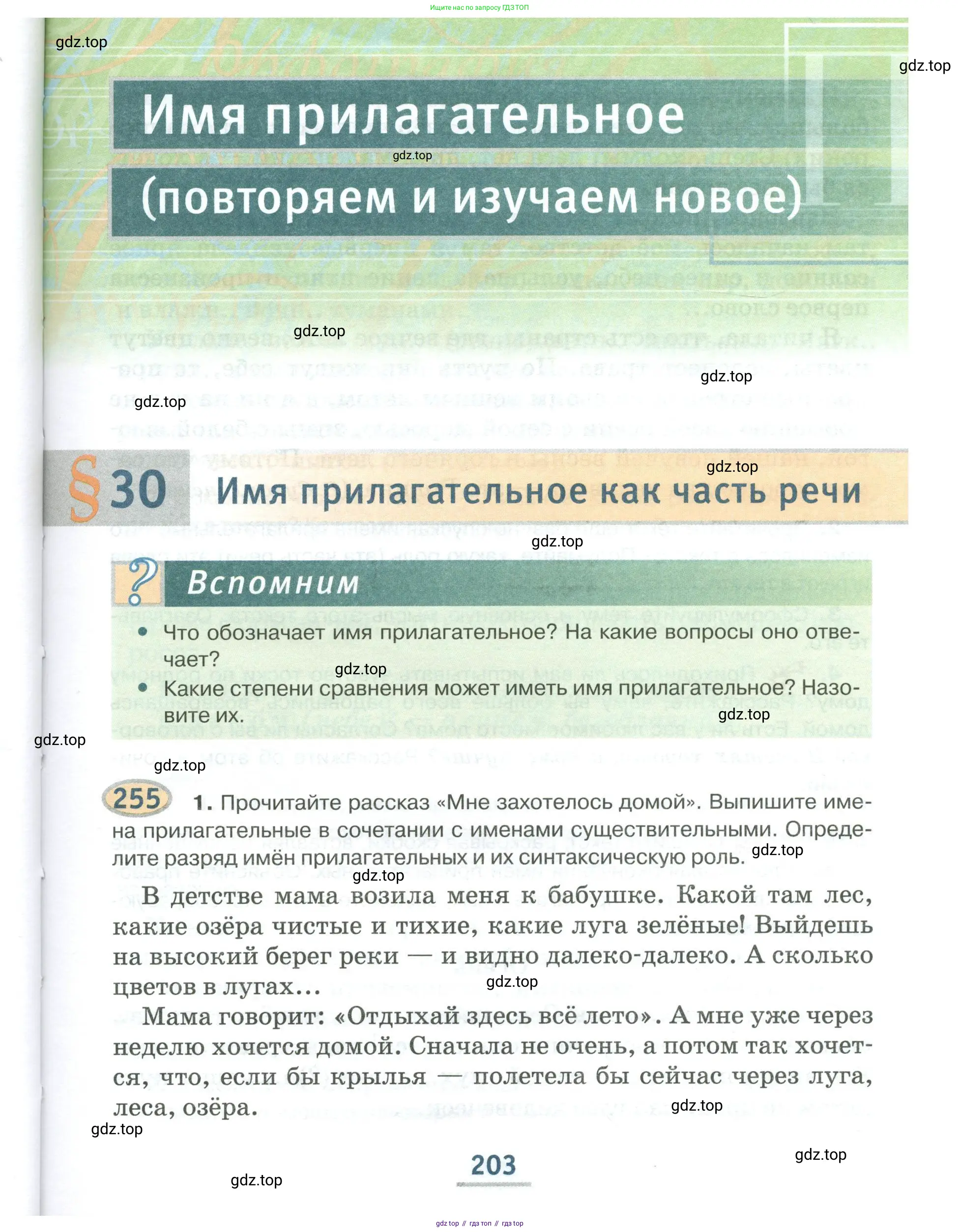 Русский язык, 6 класс Учебник, авторы: Быстрова Елена Александровна, Кибирёва Людмила Валентиновна, Гостева Юлия Николаевна, Антонова Евгения Станиславовна, издательство Русское слово, Москва, 2022, голубого цвета, Часть 1, страница 203