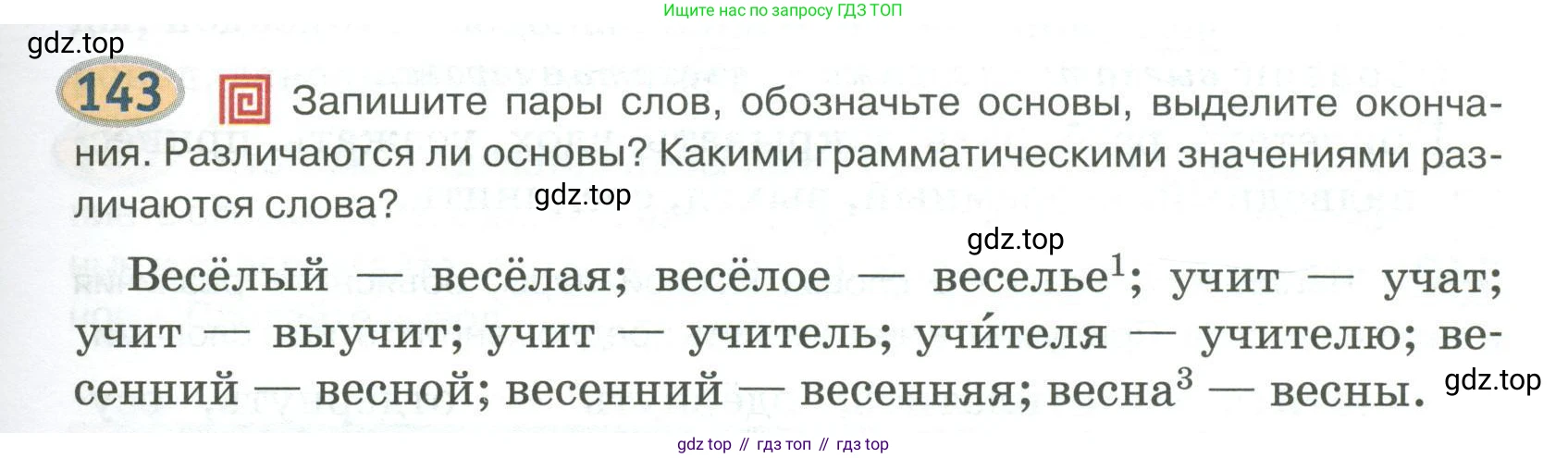 Русский язык, 6 класс Учебник, авторы: Быстрова Елена Александровна, Кибирёва Людмила Валентиновна, Гостева Юлия Николаевна, Антонова Евгения Станиславовна, издательство Русское слово, Москва, 2022, голубого цвета, Часть 1, страница 135, номер 143, Условие