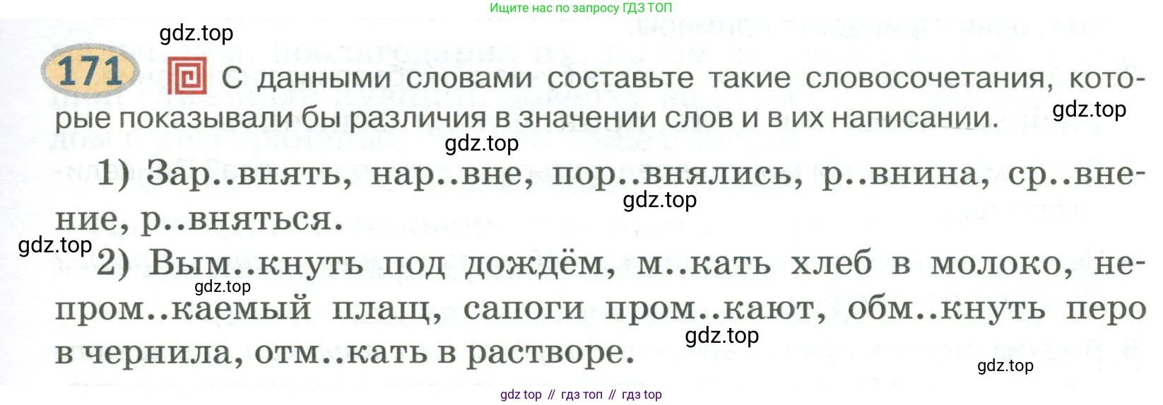 Русский язык, 6 класс Учебник, авторы: Быстрова Елена Александровна, Кибирёва Людмила Валентиновна, Гостева Юлия Николаевна, Антонова Евгения Станиславовна, издательство Русское слово, Москва, 2022, голубого цвета, Часть 1, страница 147, номер 171, Условие