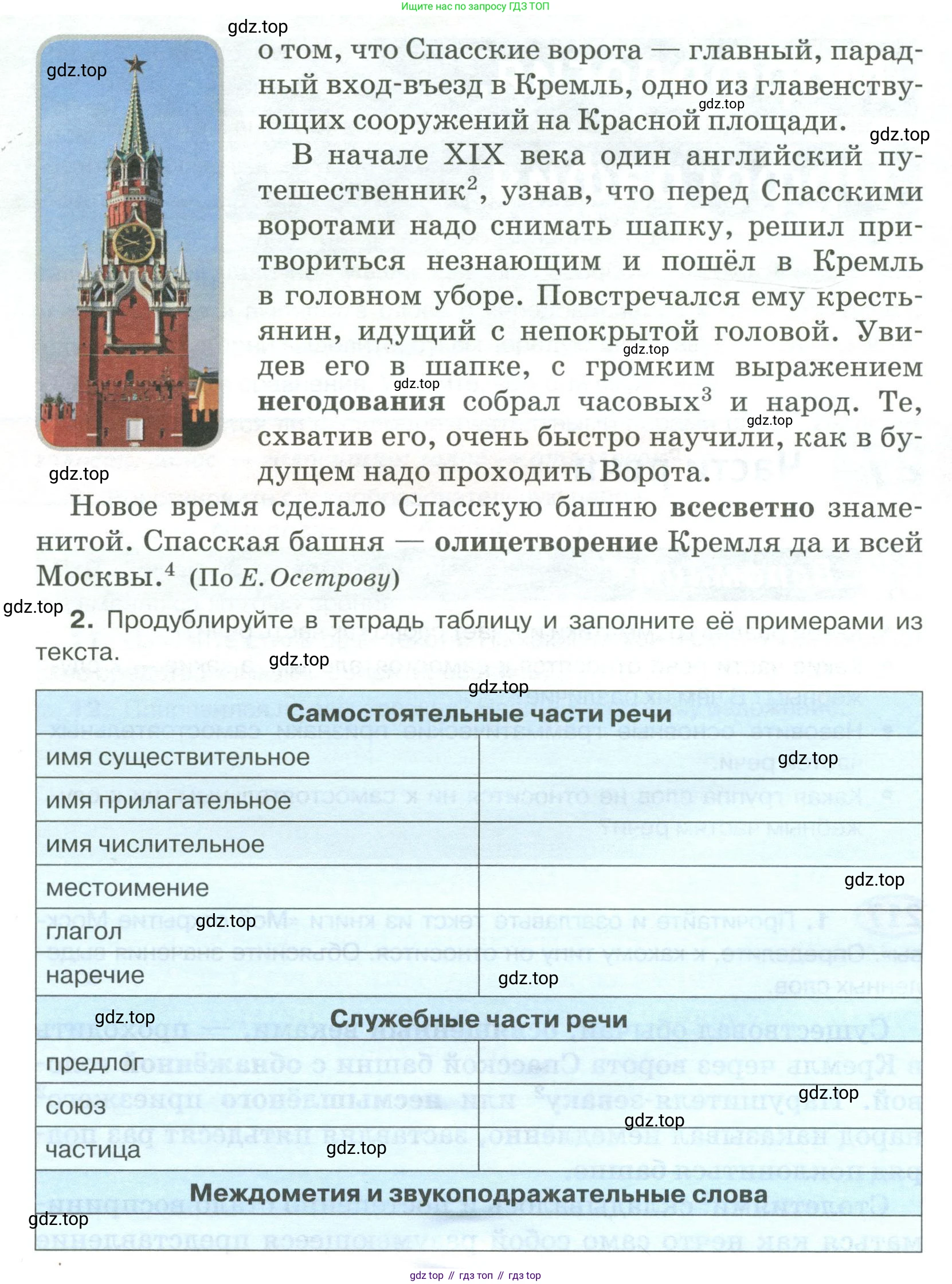 Русский язык, 6 класс Учебник, авторы: Быстрова Елена Александровна, Кибирёва Людмила Валентиновна, Гостева Юлия Николаевна, Антонова Евгения Станиславовна, издательство Русское слово, Москва, 2022, голубого цвета, Часть 1, страница 177, номер 217, Условие (продолжение 2)