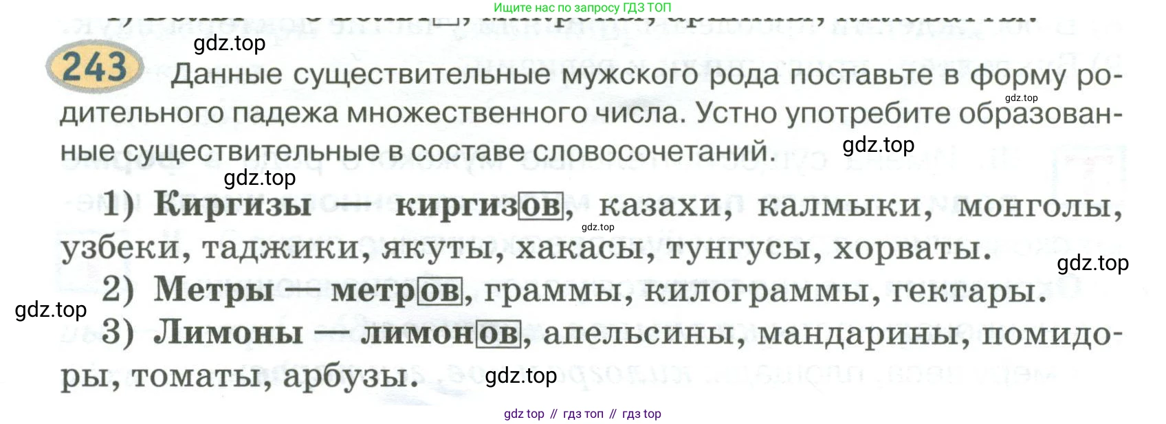 Русский язык, 6 класс Учебник, авторы: Быстрова Елена Александровна, Кибирёва Людмила Валентиновна, Гостева Юлия Николаевна, Антонова Евгения Станиславовна, издательство Русское слово, Москва, 2022, голубого цвета, Часть 1, страница 192, номер 243, Условие