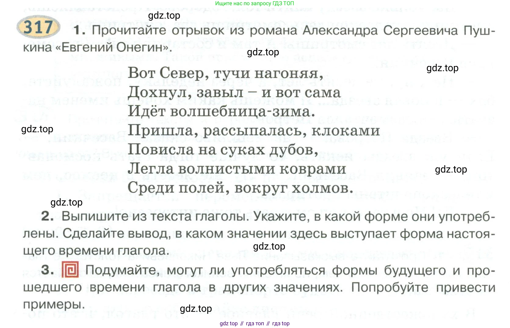 Русский язык, 6 класс Учебник, авторы: Быстрова Елена Александровна, Кибирёва Людмила Валентиновна, Гостева Юлия Николаевна, Антонова Евгения Станиславовна, издательство Русское слово, Москва, 2022, голубого цвета, Часть 1, страница 246, номер 317, Условие