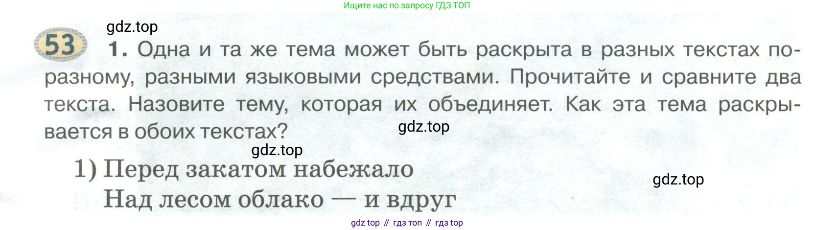 Русский язык, 6 класс Учебник, авторы: Быстрова Елена Александровна, Кибирёва Людмила Валентиновна, Гостева Юлия Николаевна, Антонова Евгения Станиславовна, издательство Русское слово, Москва, 2022, голубого цвета, Часть 1, страница 62, номер 53, Условие