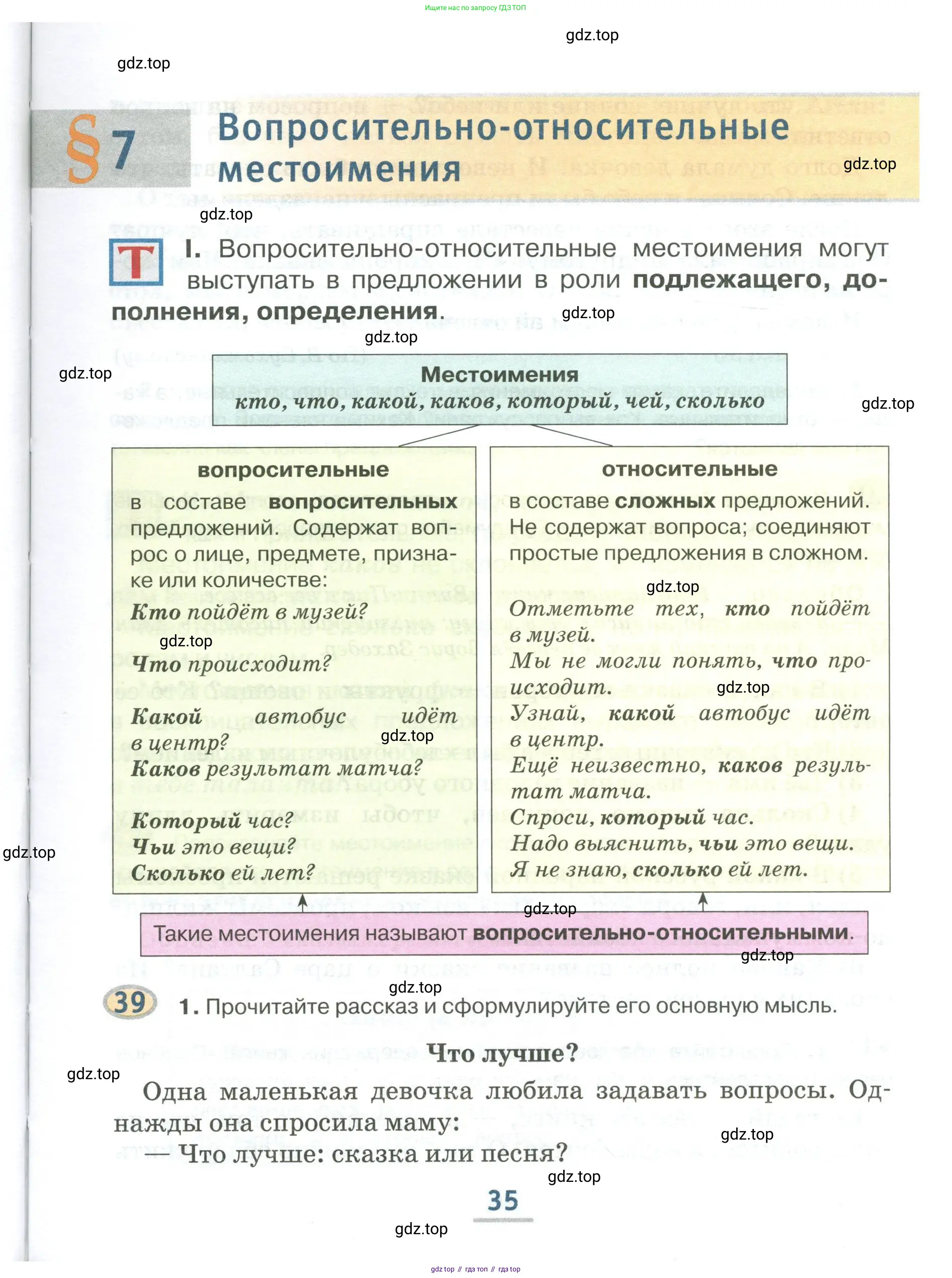 Русский язык, 6 класс Учебник, авторы: Быстрова Елена Александровна, Кибирёва Людмила Валентиновна, Гостева Юлия Николаевна, Антонова Евгения Станиславовна, издательство Русское слово, Москва, 2022, голубого цвета, Часть 1, страница 35