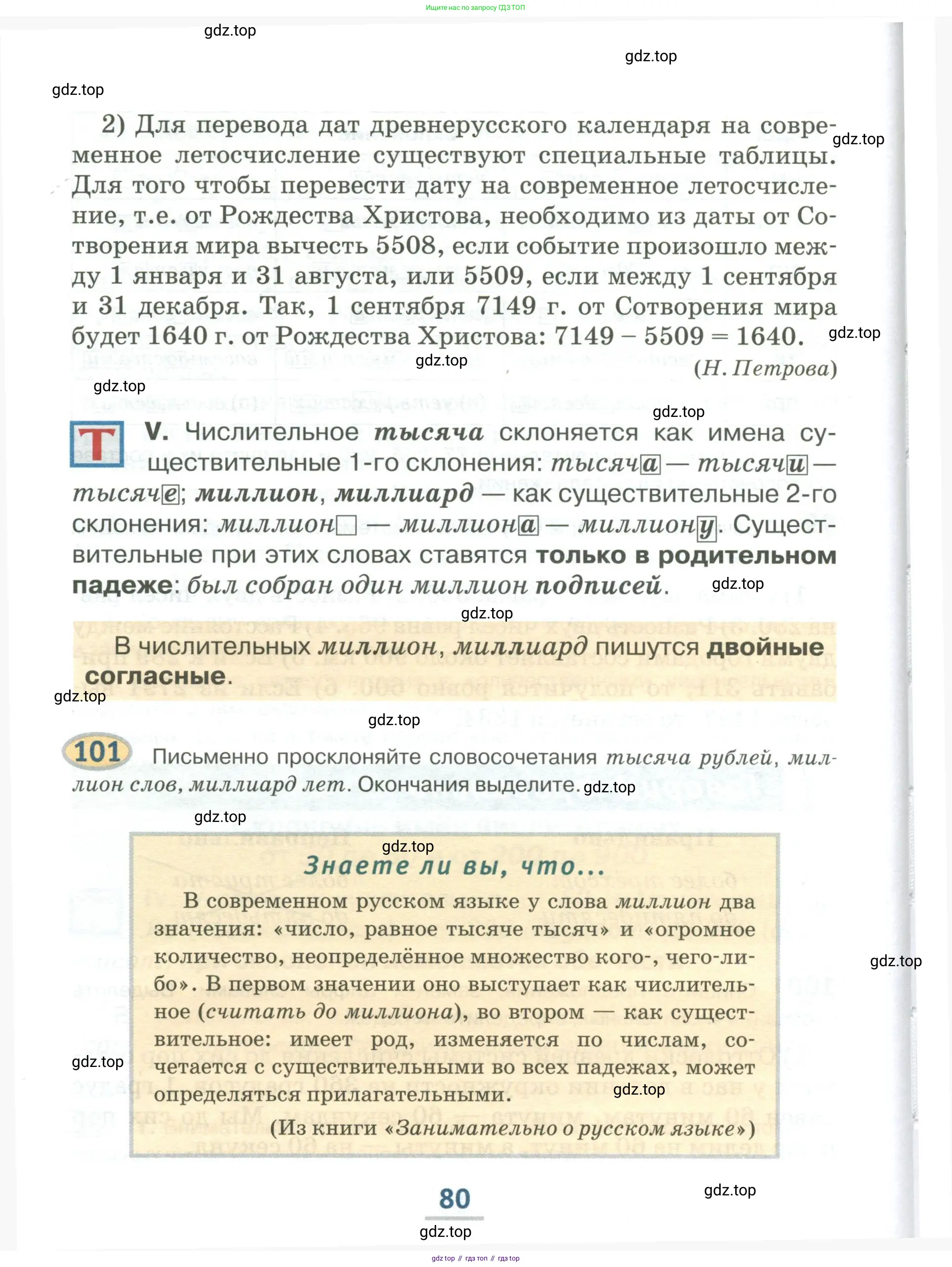 Русский язык, 6 класс Учебник, авторы: Быстрова Елена Александровна, Кибирёва Людмила Валентиновна, Гостева Юлия Николаевна, Антонова Евгения Станиславовна, издательство Русское слово, Москва, 2022, голубого цвета, Часть 1, страница 80