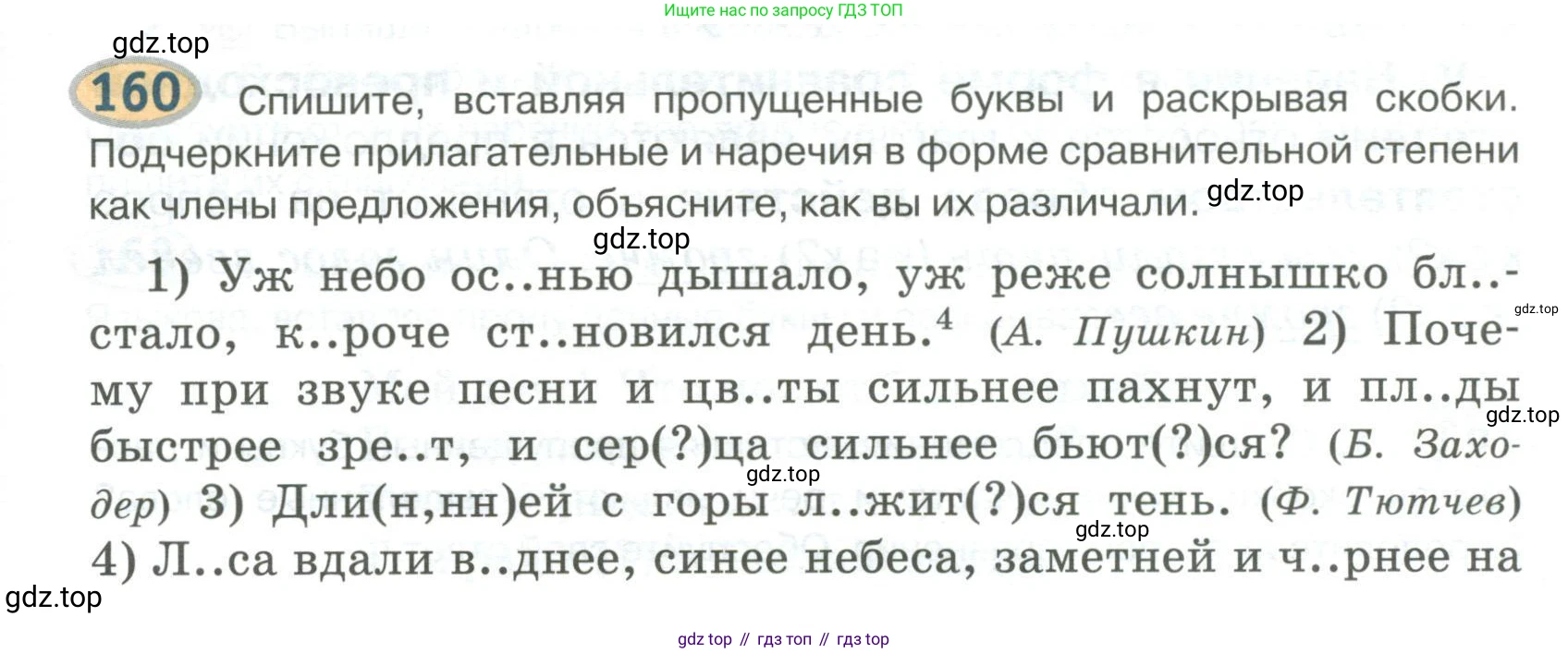 Русский язык, 6 класс Учебник, авторы: Быстрова Елена Александровна, Кибирёва Людмила Валентиновна, Гостева Юлия Николаевна, Антонова Евгения Станиславовна, издательство Русское слово, Москва, 2022, голубого цвета, Часть 2, страница 125, номер 160, Условие