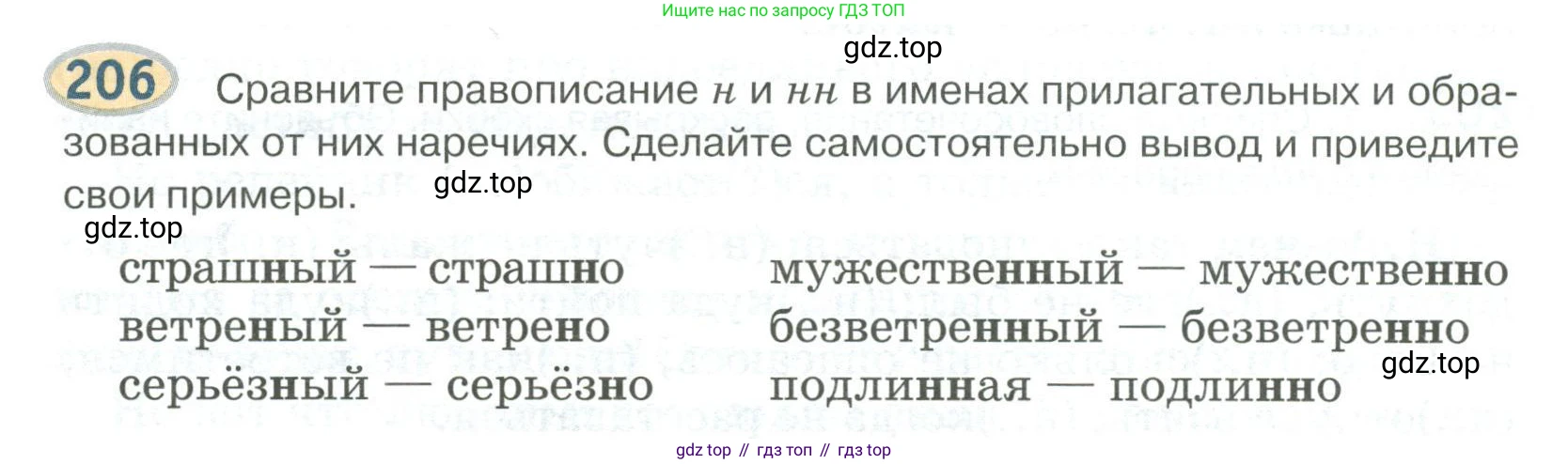 Русский язык, 6 класс Учебник, авторы: Быстрова Елена Александровна, Кибирёва Людмила Валентиновна, Гостева Юлия Николаевна, Антонова Евгения Станиславовна, издательство Русское слово, Москва, 2022, голубого цвета, Часть 2, страница 154, номер 206, Условие