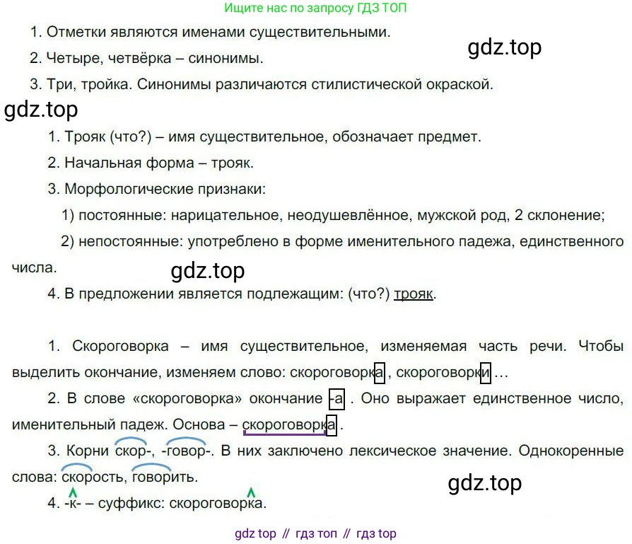 Русский язык, 6 класс Учебник, авторы: Быстрова Елена Александровна, Кибирёва Людмила Валентиновна, Гостева Юлия Николаевна, Антонова Евгения Станиславовна, издательство Русское слово, Москва, 2022, голубого цвета, Часть 2, страница 58, номер 70, Решение 1