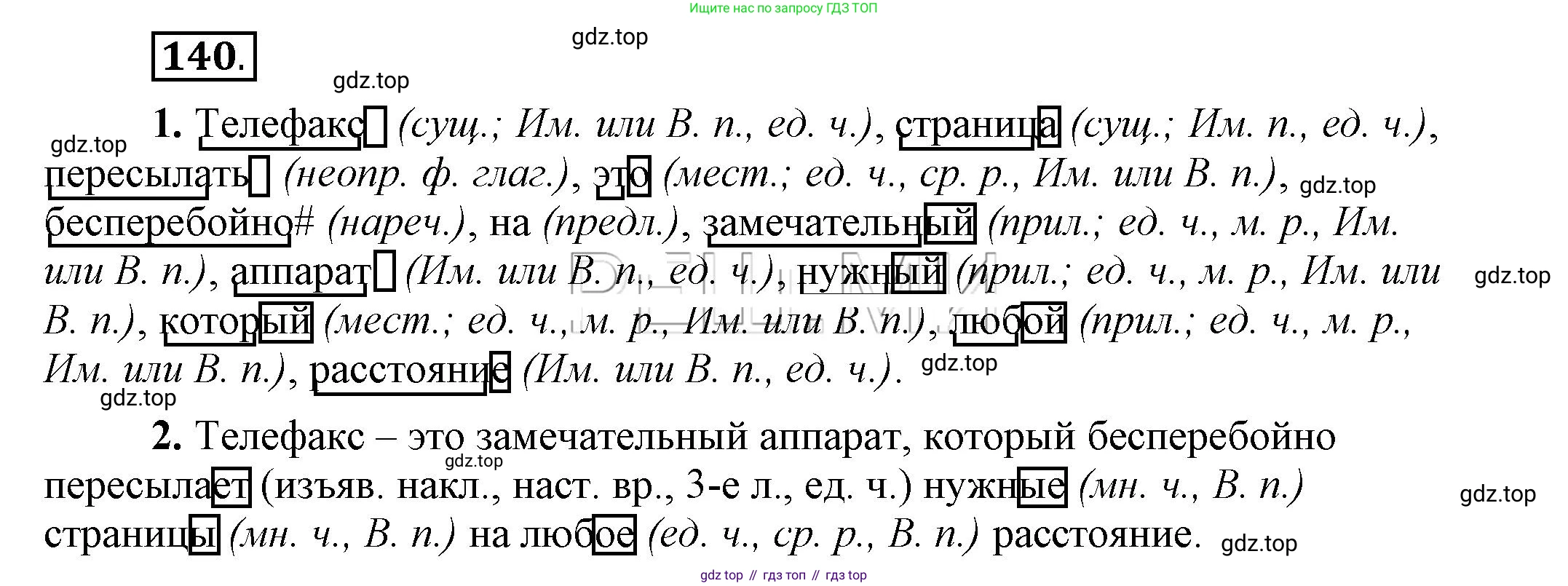 Русский язык, 6 класс Учебник, авторы: Быстрова Елена Александровна, Кибирёва Людмила Валентиновна, Гостева Юлия Николаевна, Антонова Евгения Станиславовна, издательство Русское слово, Москва, 2022, голубого цвета, Часть 1, страница 134, номер 140, Решение 2